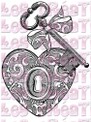 Coeur cadenas simple - A5