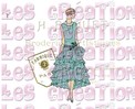 Femme robe bleue - A5